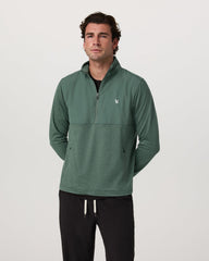 Sunday Element 1/2 Zip Agate Green Heather Pullover | Vuori On sale