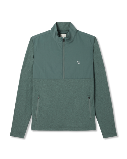Sunday Element 1/2 Zip Agate Green Heather Pullover | Vuori On sale