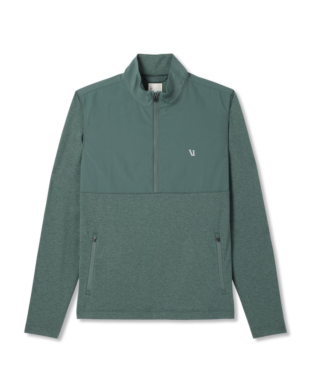 Sunday Element 1/2 Zip Agate Green Heather Pullover | Vuori On sale