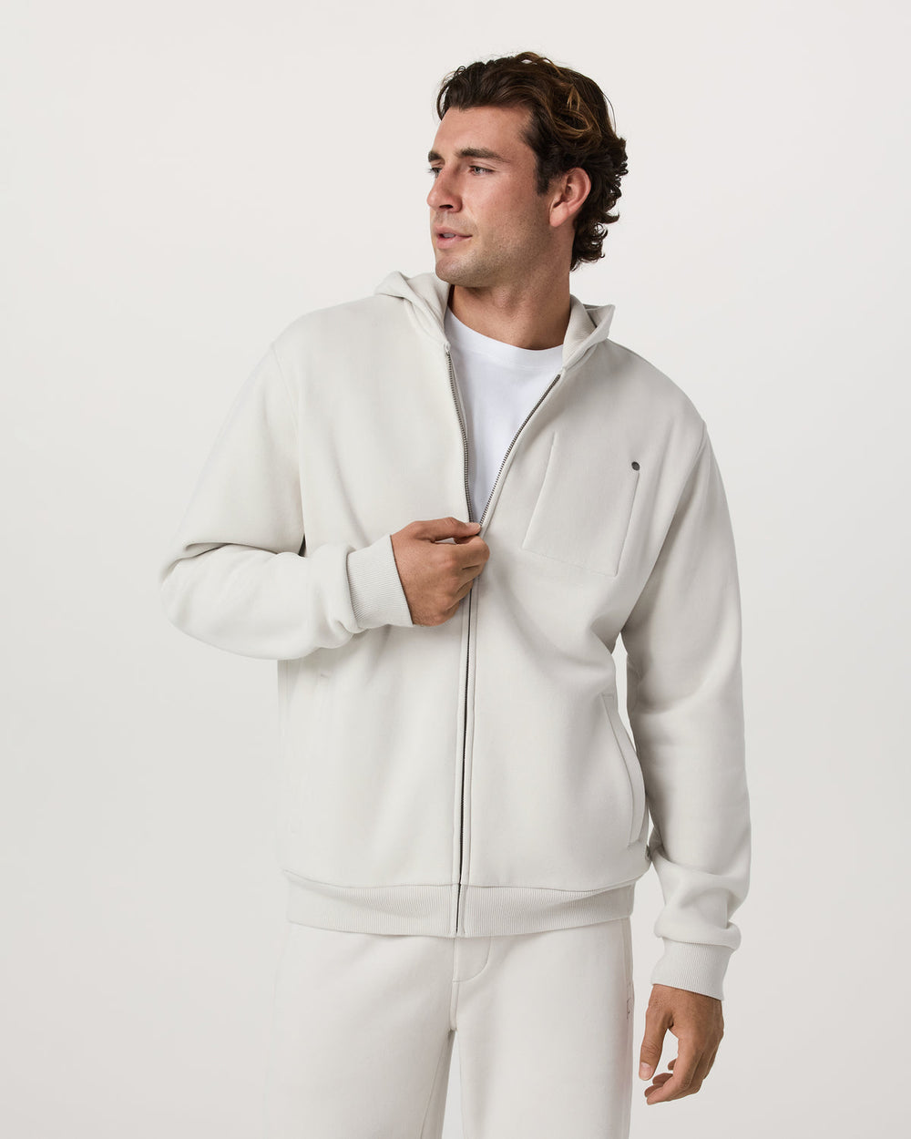 Seaside Full Zip 2.0 Men's Salt Full Zip Hoodie | Vuori For sale