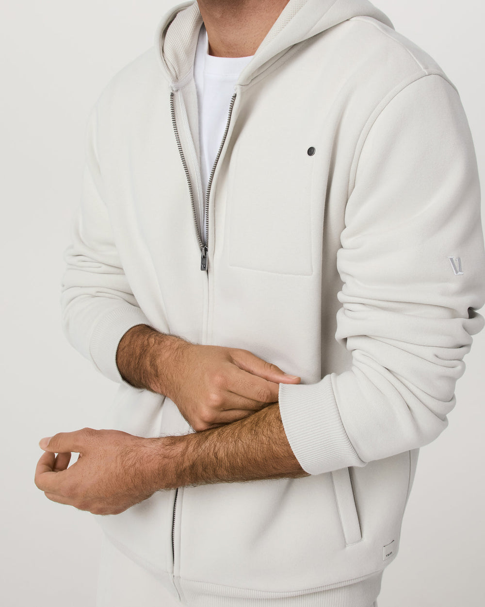 Seaside Full Zip 2.0 Men's Salt Full Zip Hoodie | Vuori For sale