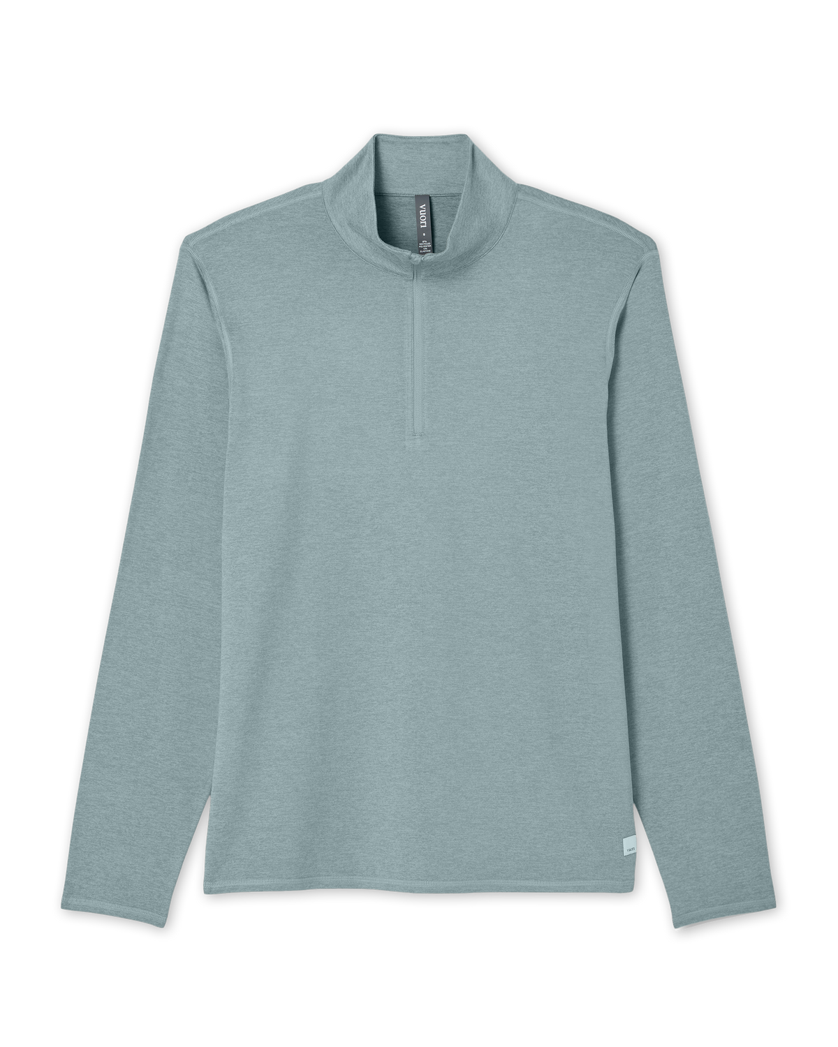 Ponto Half Zip Mock Neck Men's Misty Blue Heather Layer | Vuori Online