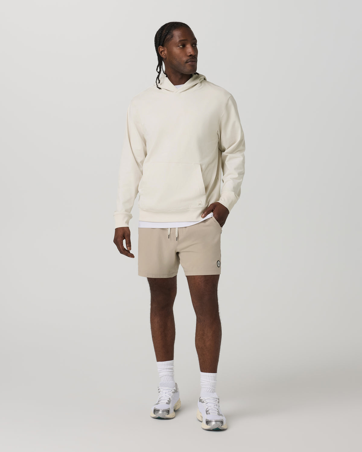 Coronado Pullover Hoodie 2.0 Men's Ivory Heather Hoodie | Vuori Outlet