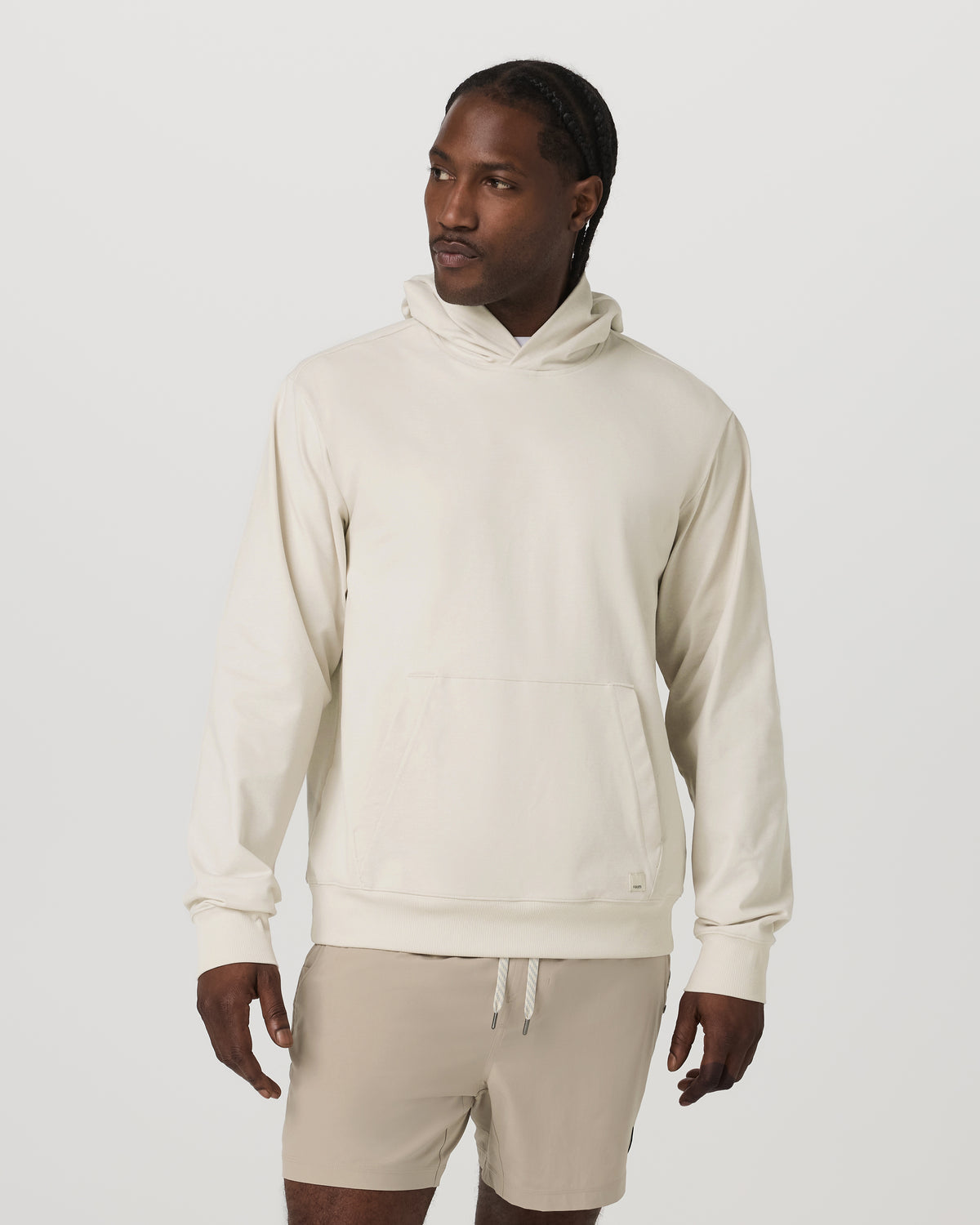 Coronado Pullover Hoodie 2.0 Men's Ivory Heather Hoodie | Vuori Outlet