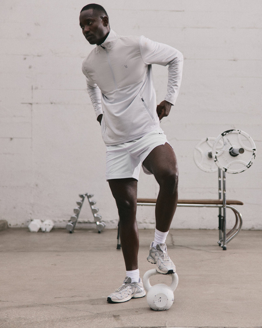 Sunday Element 1/2 Zip Men's Frost Grey Pullover | Vuori US