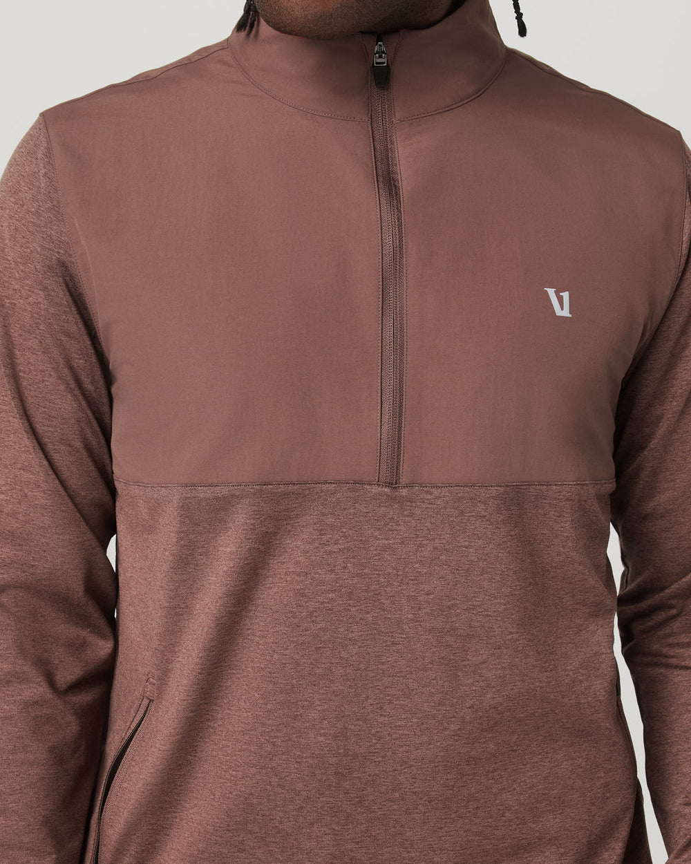 Sunday Element Half Zip Men's Sable Heather Layer | Vuori Clothing
