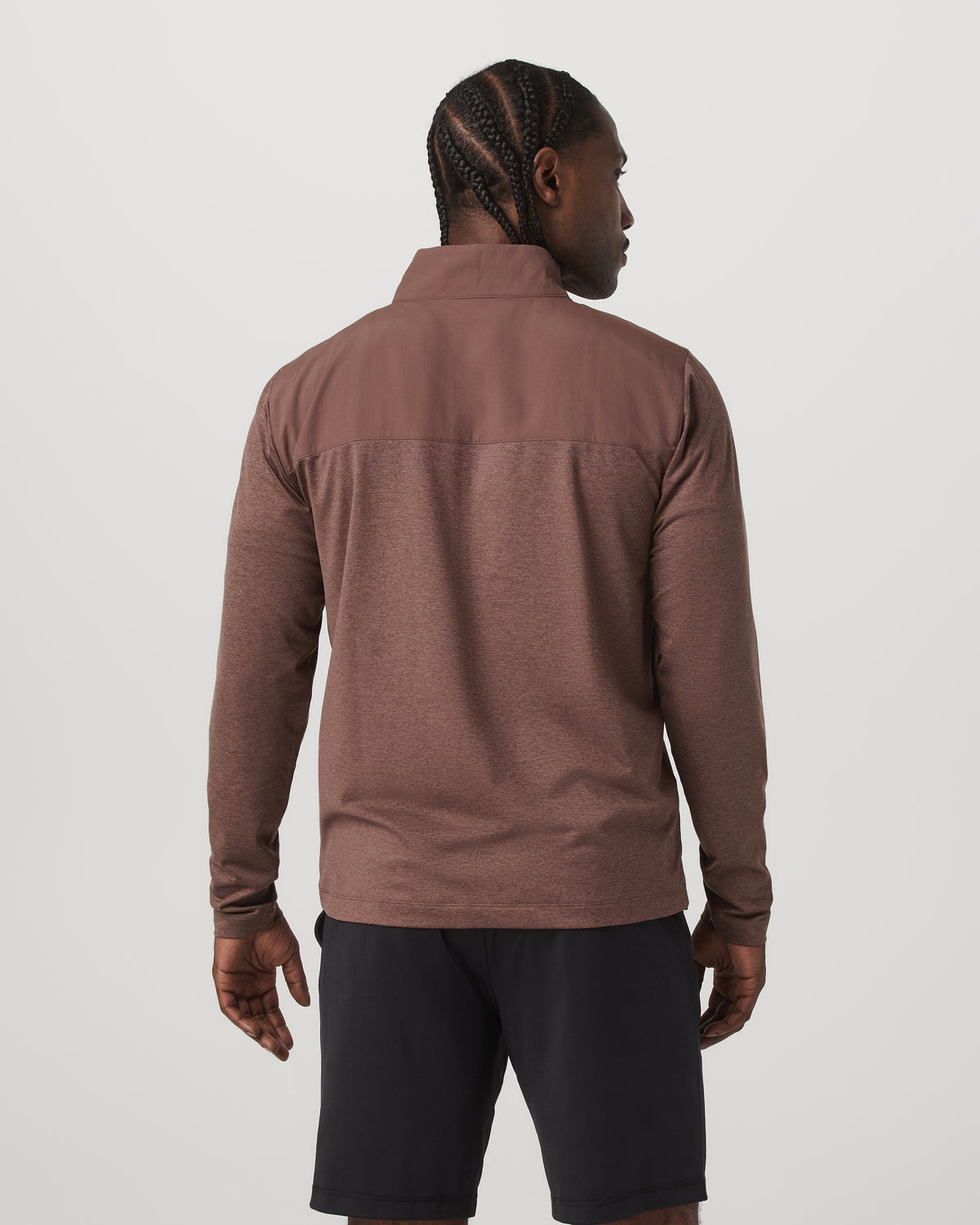 Sunday Element Half Zip Men's Sable Heather Layer | Vuori Clothing