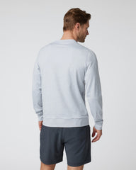 Ponto Performance Crew Men's Platinum White Pullover | Vuori Discount