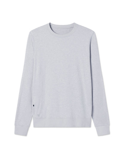 Ponto Performance Crew Men's Platinum White Pullover | Vuori Discount