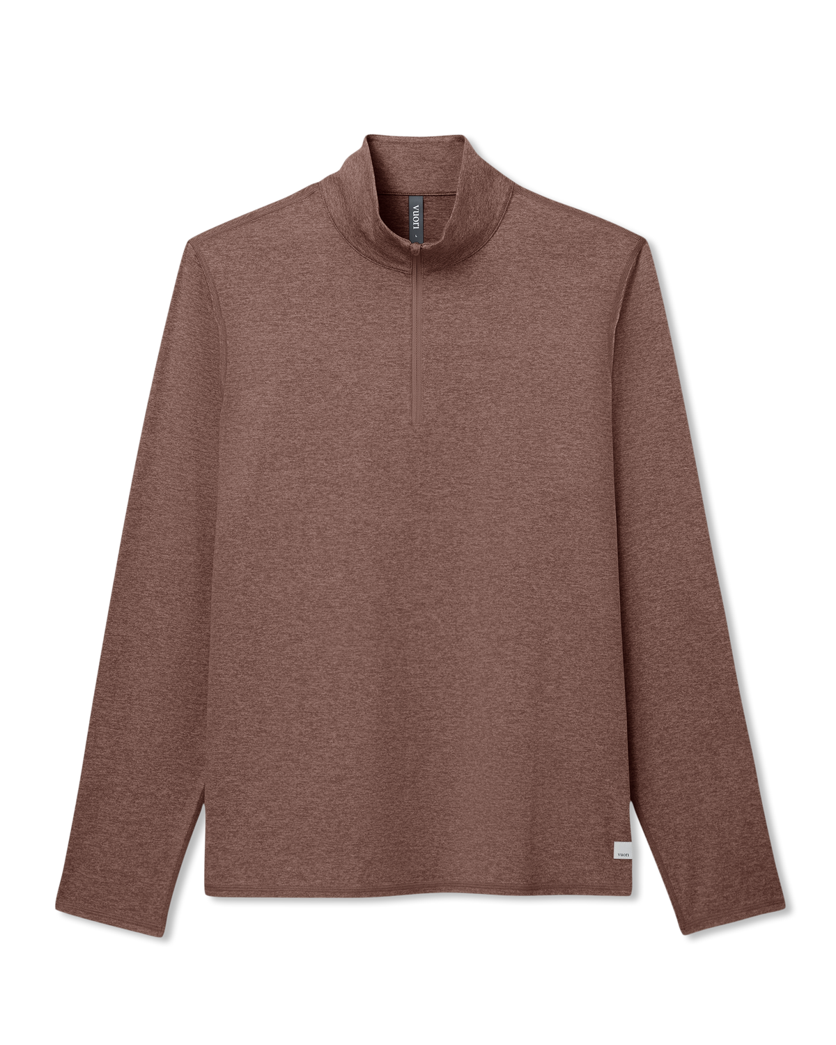 Ponto Half Zip Mock Neck Men's Sable Heather Layer | Vuori Sale