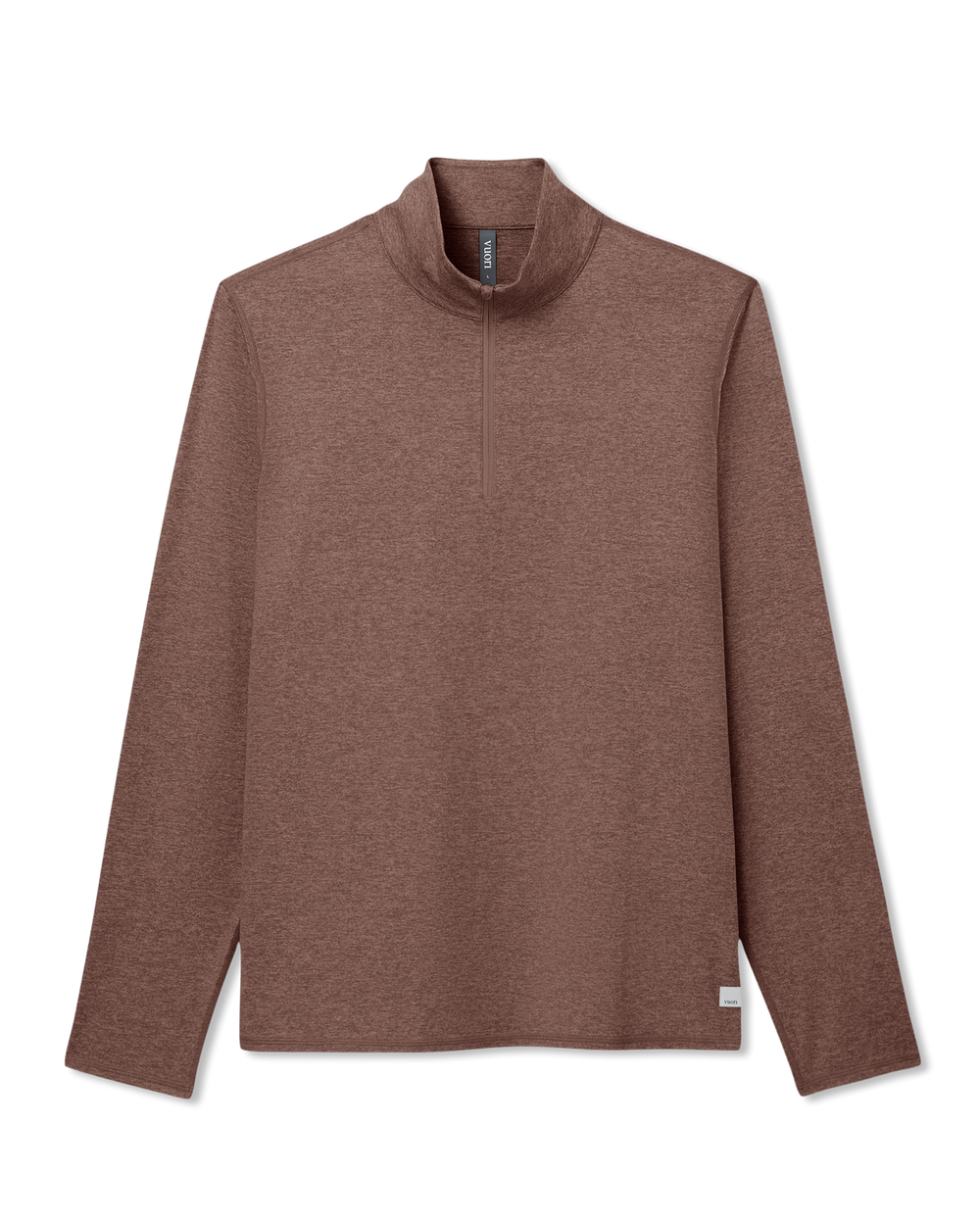 Ponto Half Zip Mock Neck Men's Sable Heather Layer | Vuori Sale