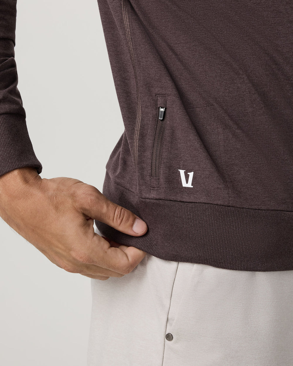 Ponto Performance Crew Men's Sangria Heather Crew Neck | Vuori For sale