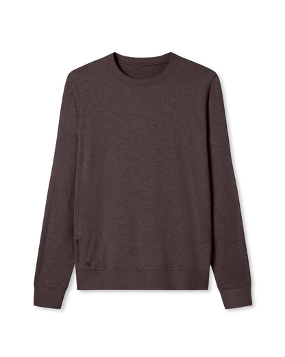Ponto Performance Crew Men's Sangria Heather Crew Neck | Vuori For sale