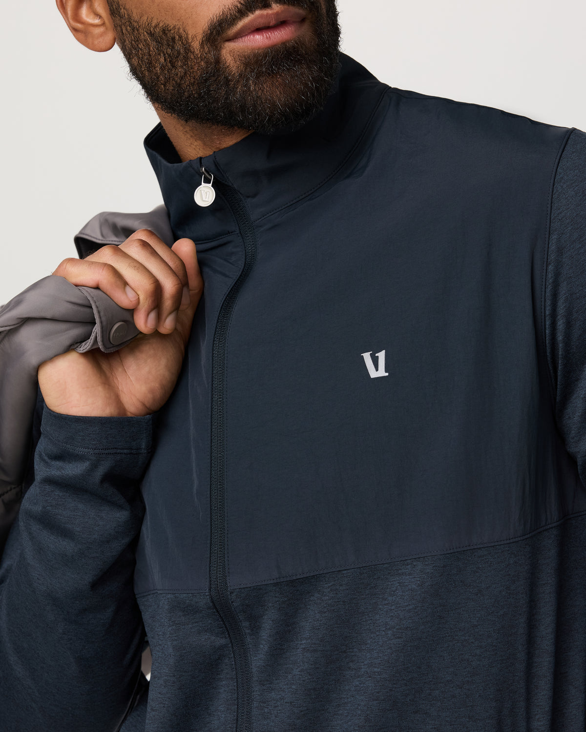 Sunday Element Track Jacket Men's Ink Heather Jacket | Vuori Online