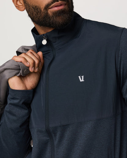 Sunday Element Track Jacket Men's Ink Heather Jacket | Vuori Online