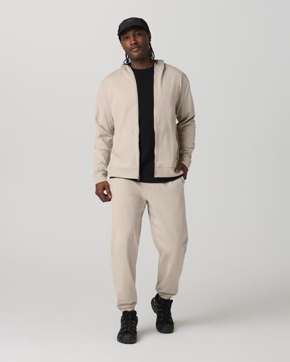 Men's Coronado Full Zip Hoodie 2.0 Limestone Heather | Vuori Outlet