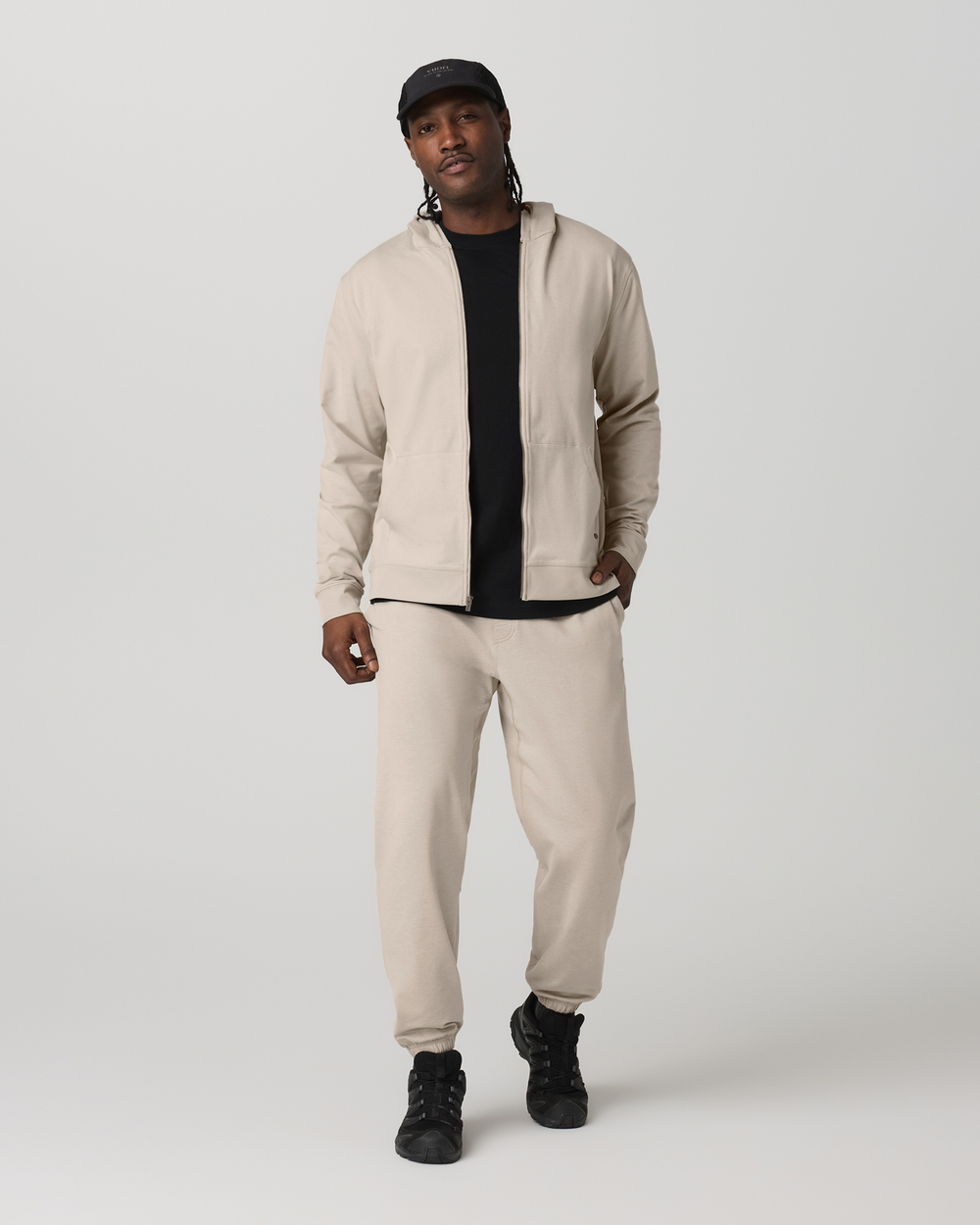 Men's Coronado Full Zip Hoodie 2.0 Limestone Heather | Vuori Outlet