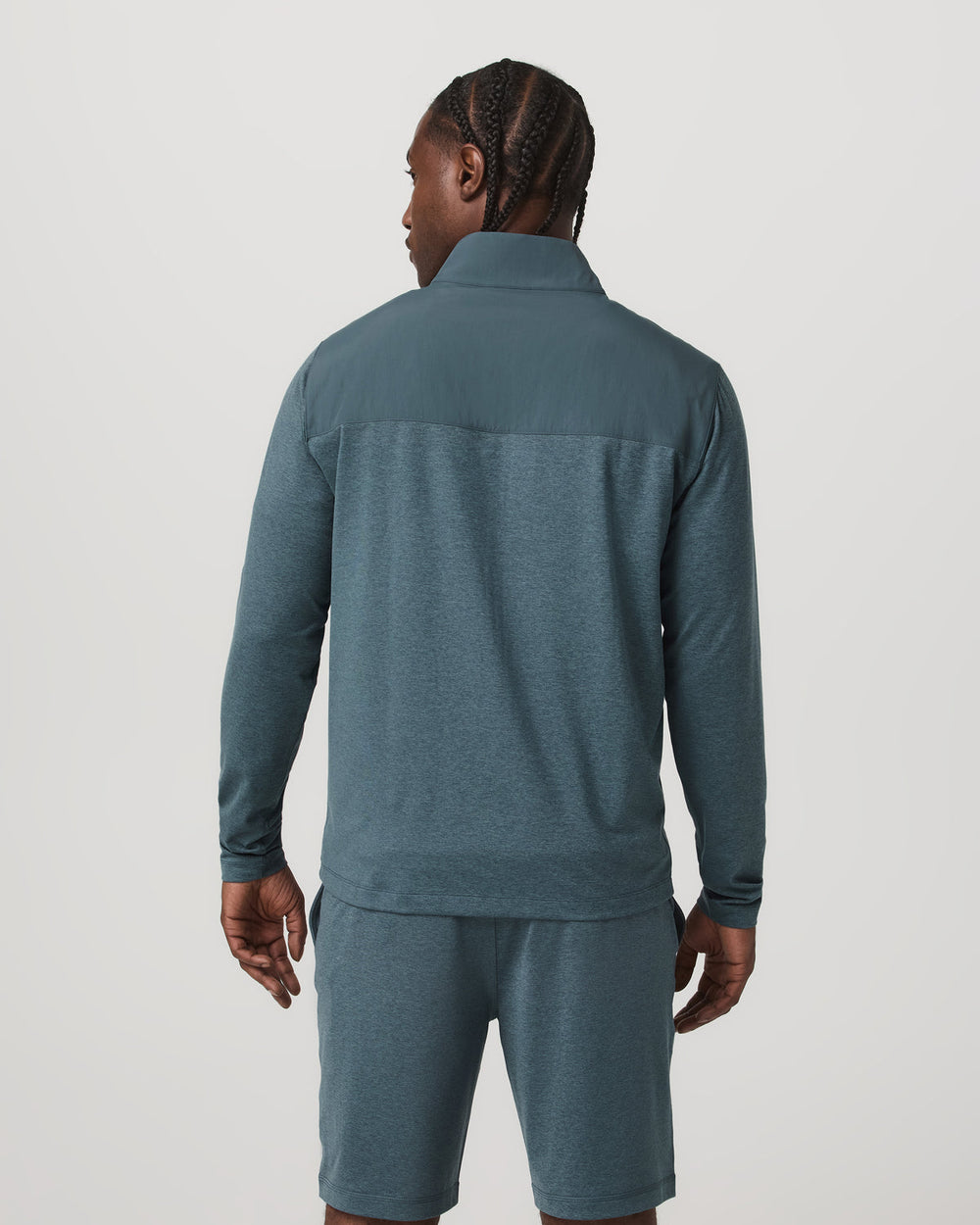Sunday Element Track Jacket Men's Blue Sea Heather Jacket | Vuori US
