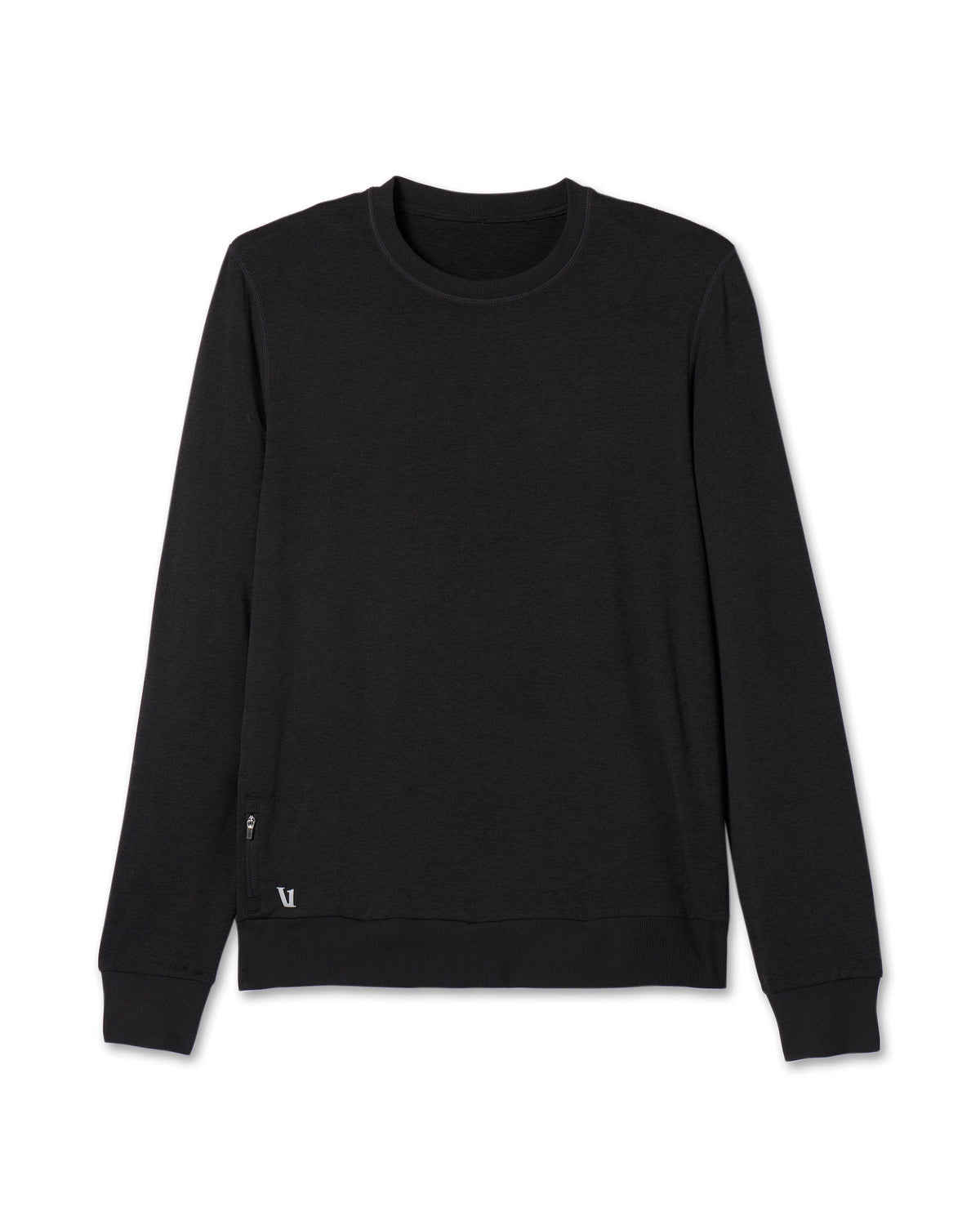 Ponto Performance Crew Men's Black Pullover | Vuori Clothing
