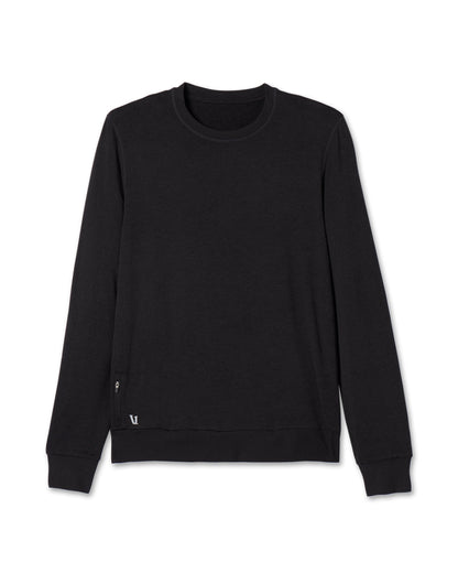 Ponto Performance Crew Men's Black Pullover | Vuori Clothing