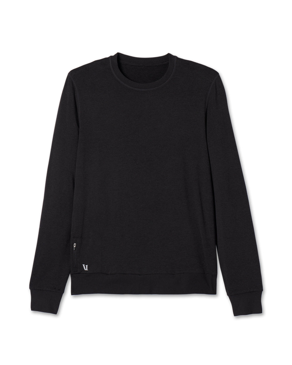 Ponto Performance Crew Men's Black Pullover | Vuori Clothing
