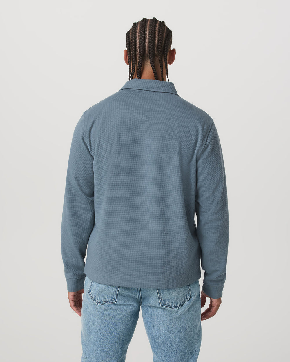 Long Sleeve Waffle Polo Men's Abyss Polo Shirt | Vuori Discount