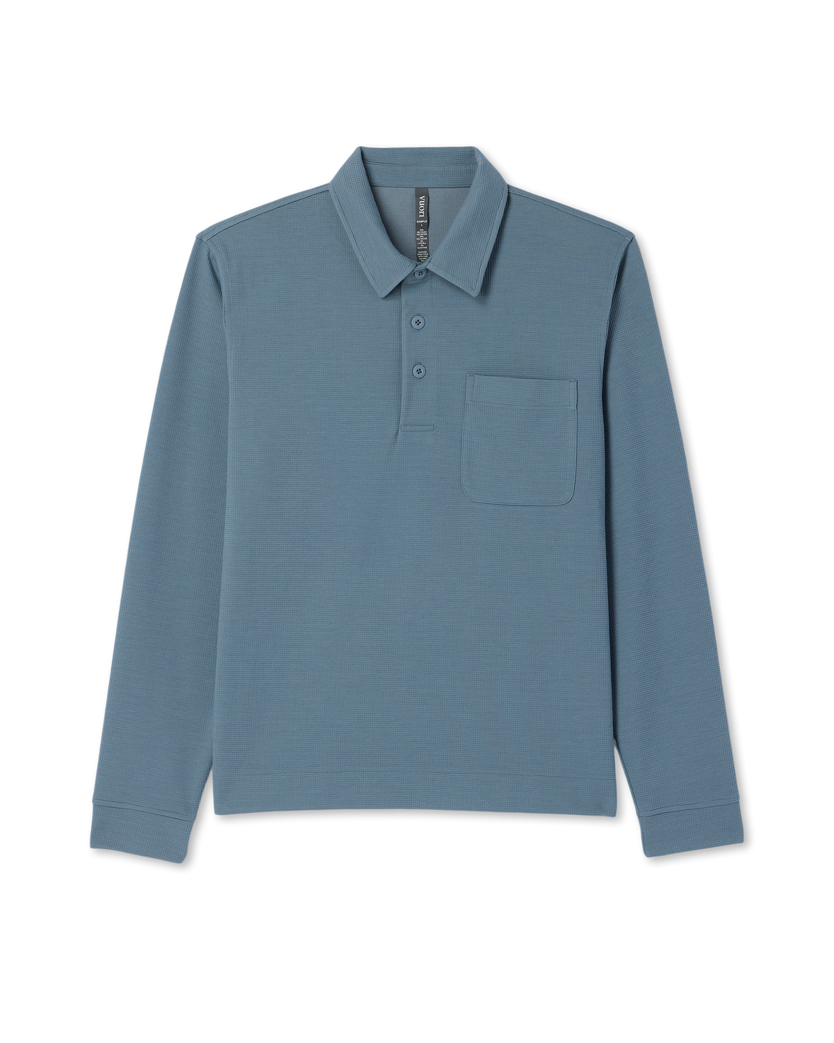 Long Sleeve Waffle Polo Men's Abyss Polo Shirt | Vuori Discount