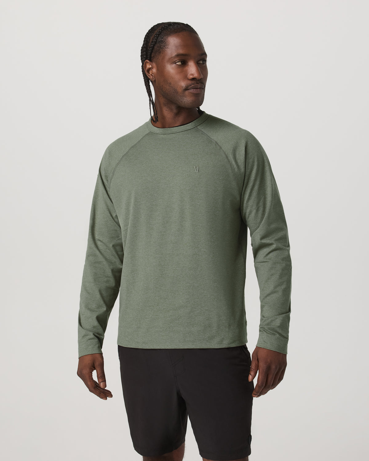 Men's Coronado Crew - Relaxed Fit Light Oregano Heather | Vuori For sale