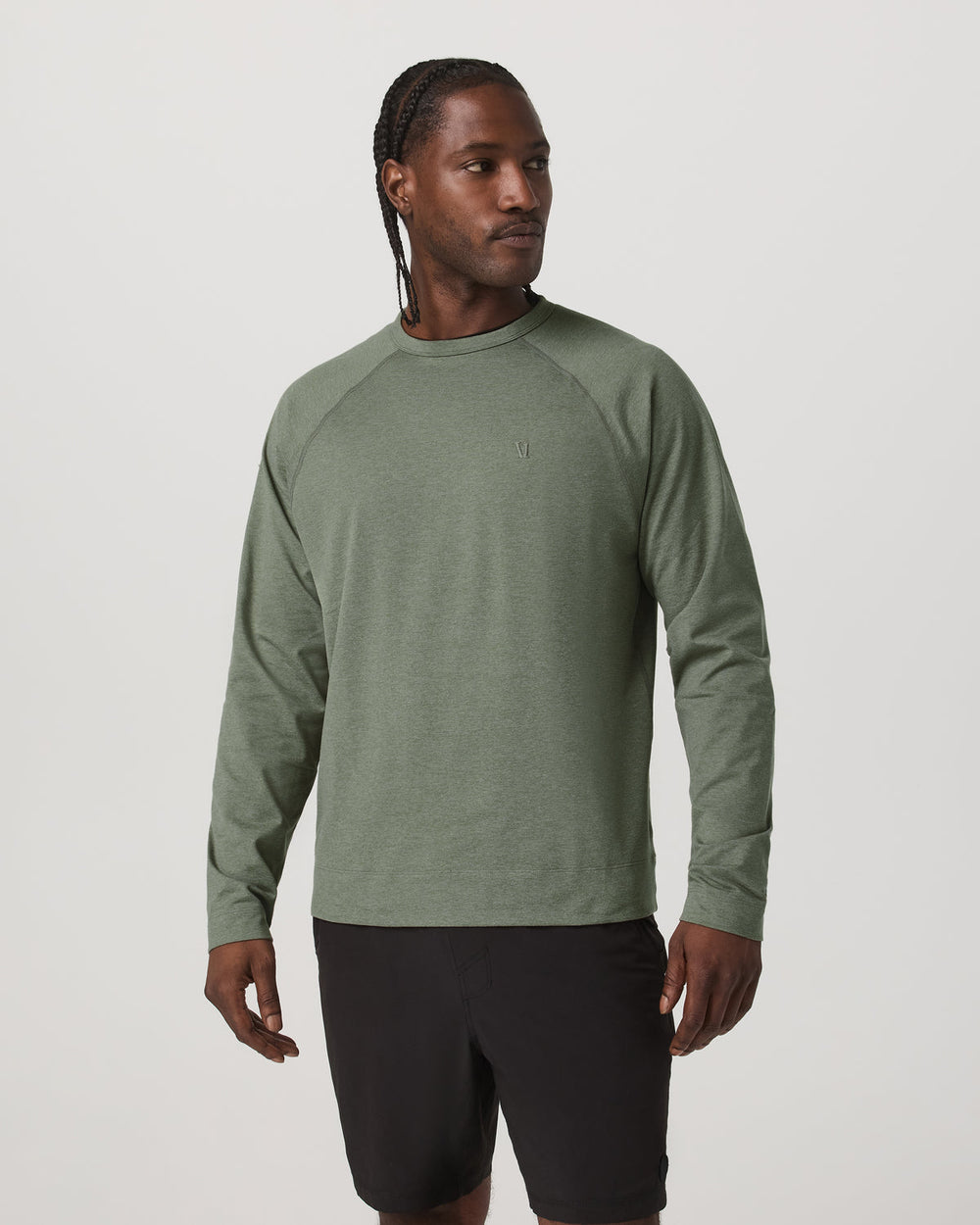 Men's Coronado Crew - Relaxed Fit Light Oregano Heather | Vuori For sale