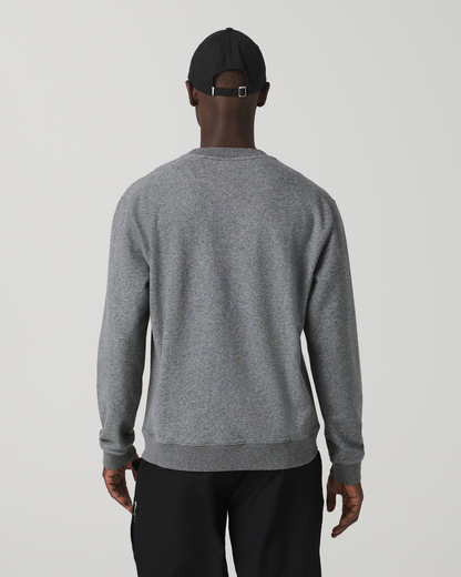 Cypress Vintage Crew Men's Heather Grey Fleece Pullover | Vuori Online