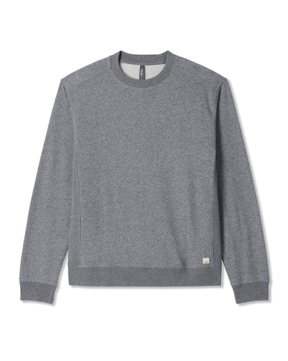 Cypress Vintage Crew Men's Heather Grey Fleece Pullover | Vuori Online