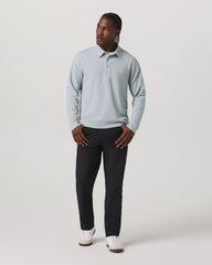 Long Sleeve Waffle Polo Men's Sea Fog Polo Shirt | Vuori Outlet