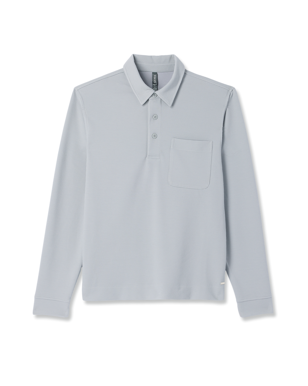 Long Sleeve Waffle Polo Men's Sea Fog Polo Shirt | Vuori Outlet
