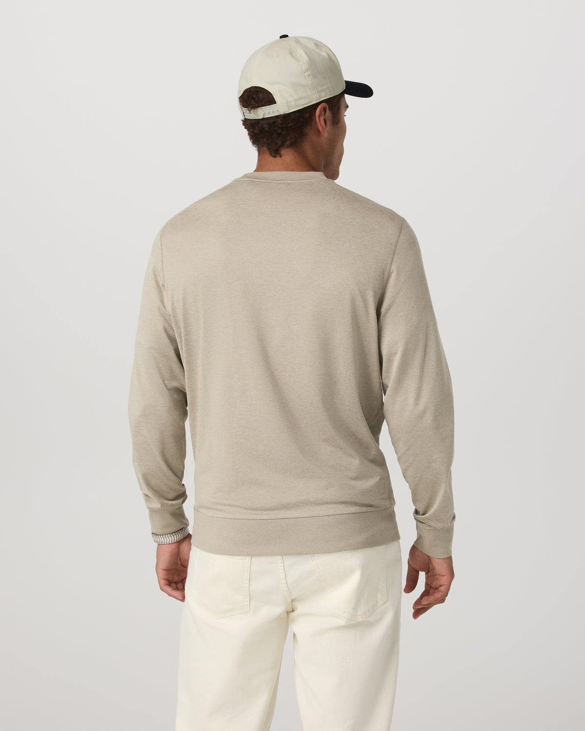 Ponto Performance Crew Men's Truffle Heather Crew Neck | Vuori Clothing