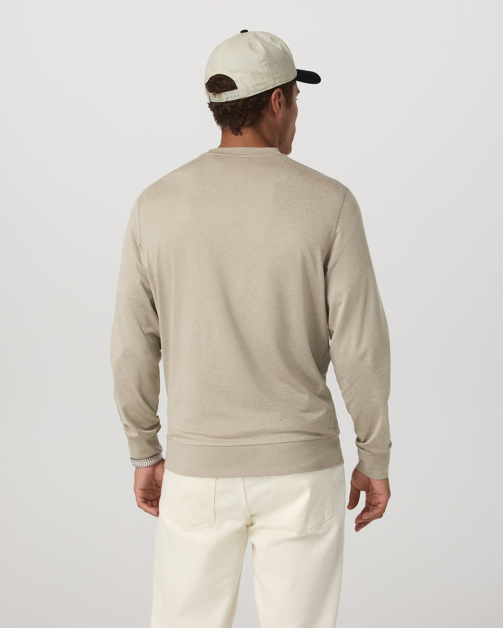 Ponto Performance Crew Men's Truffle Heather Crew Neck | Vuori Clothing