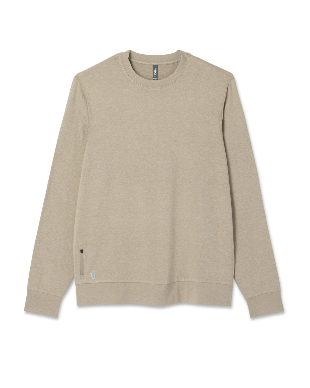 Ponto Performance Crew Men's Truffle Heather Crew Neck | Vuori Clothing