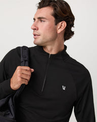 Clearview Seamless Quarter Zip Men's Black Long Sleeve | Vuori