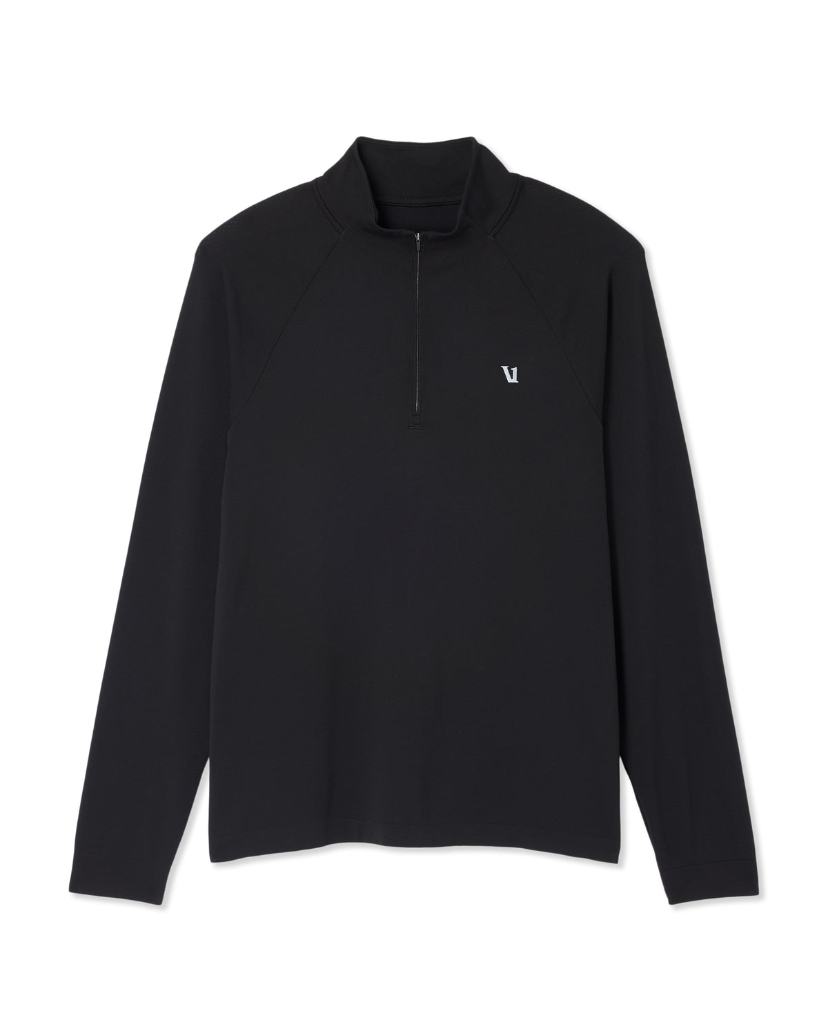 Clearview Seamless Quarter Zip Men's Black Long Sleeve | Vuori
