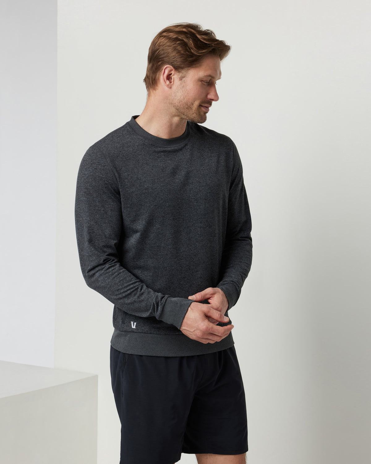 Ponto Performance Crew Charcoal Grey Crew Neck | Vuori Discount