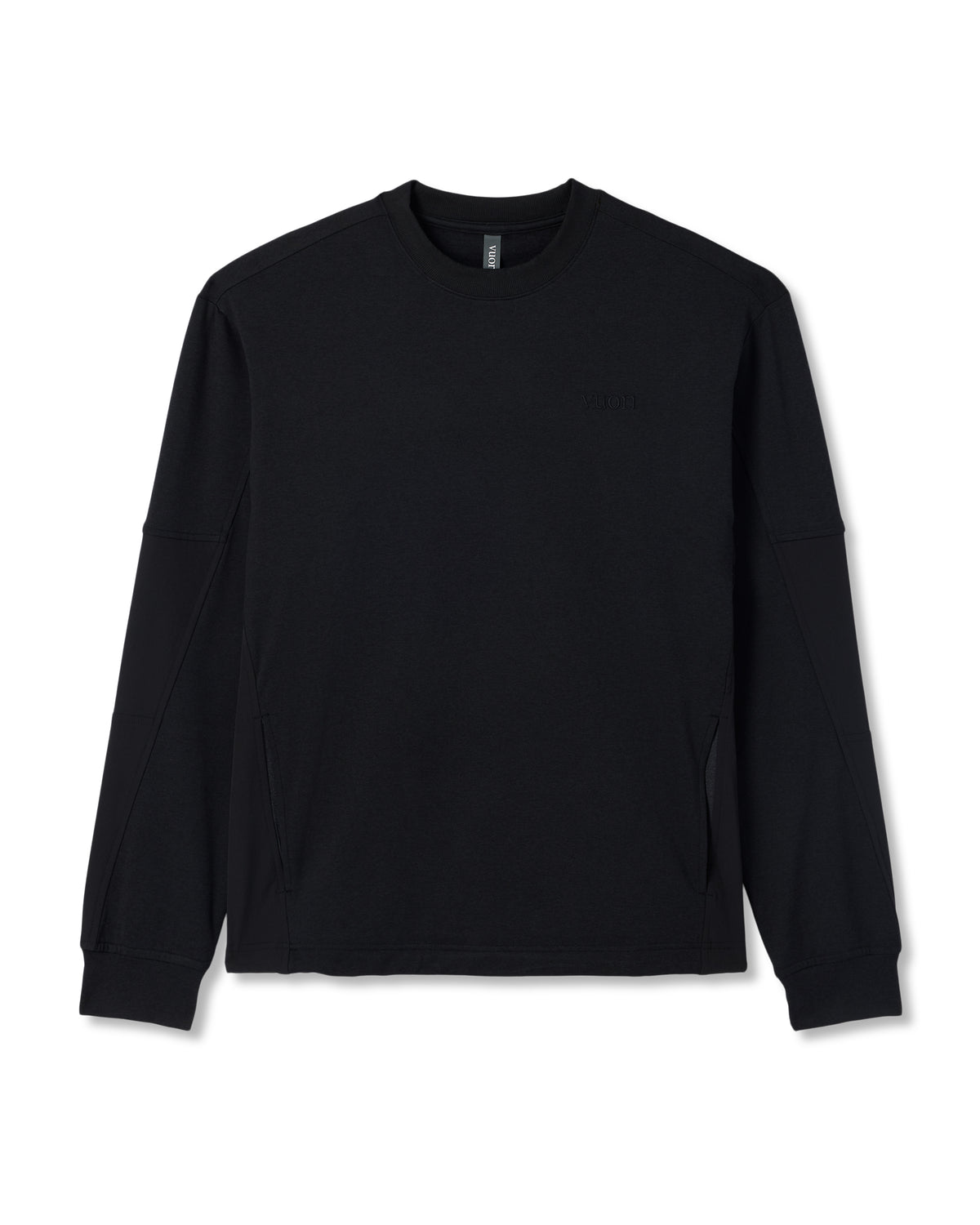 Coronado Mixed Media Crew Men's Black Heather Crewneck | Vuori Sale