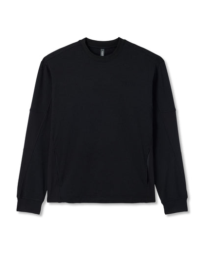 Coronado Mixed Media Crew Men's Black Heather Crewneck | Vuori Sale