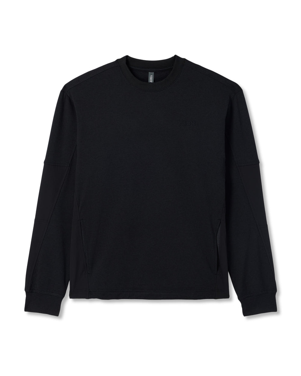 Coronado Mixed Media Crew Men's Black Heather Crewneck | Vuori Sale