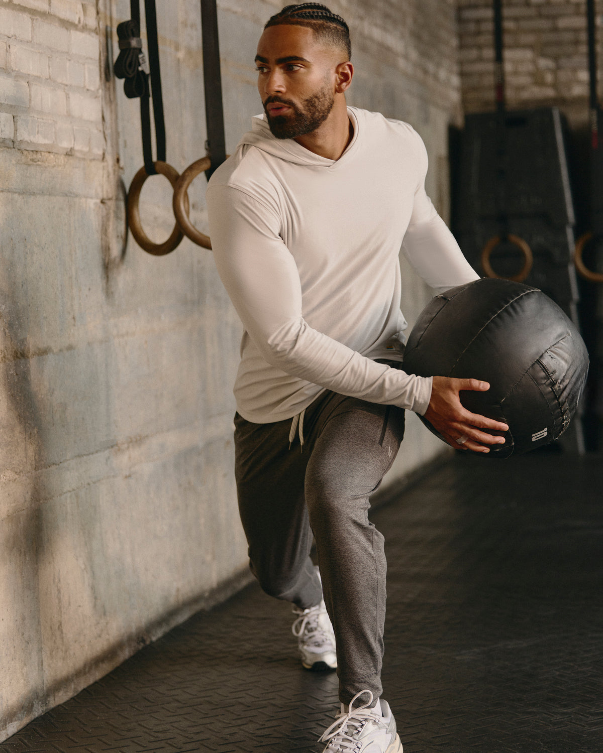 Strato Tech Hoodie Men's Frost Grey Workout Hoodie | Vuori On sale