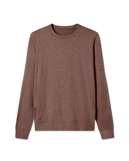 Ponto Performance Crew Men's Sable Heather Crew Neck | Vuori Online