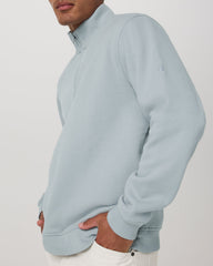 Seaside 1/2 Zip Classic Men's Blue Haze Pullover | Vuori Outlet