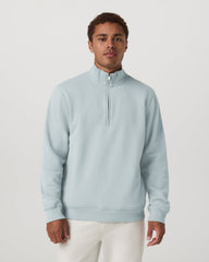 Seaside 1/2 Zip Classic Men's Blue Haze Pullover | Vuori Outlet