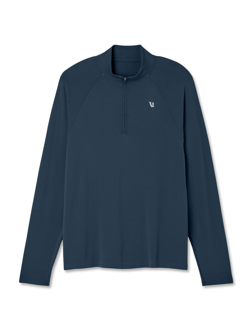 Clearview Seamless Quarter Zip Ocean Blue Long Sleeve | Vuori Clothing