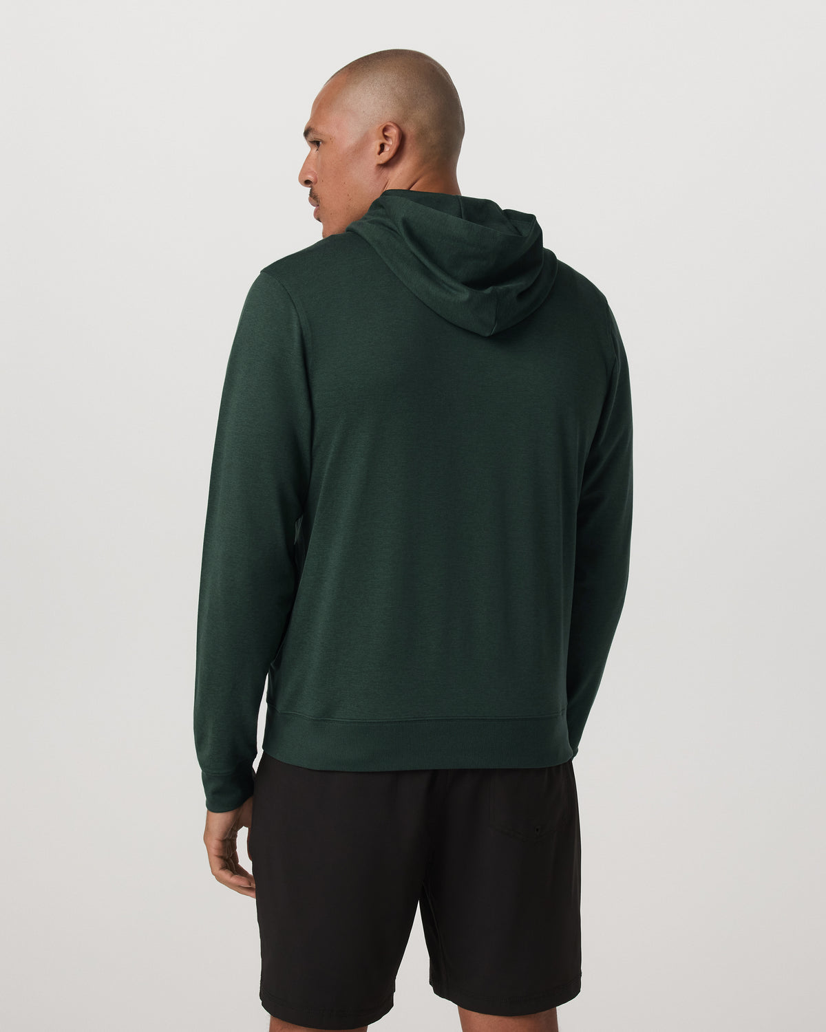 Ponto Full Zip Hoodie Men's Spruce Heather Hoodie | Vuori
