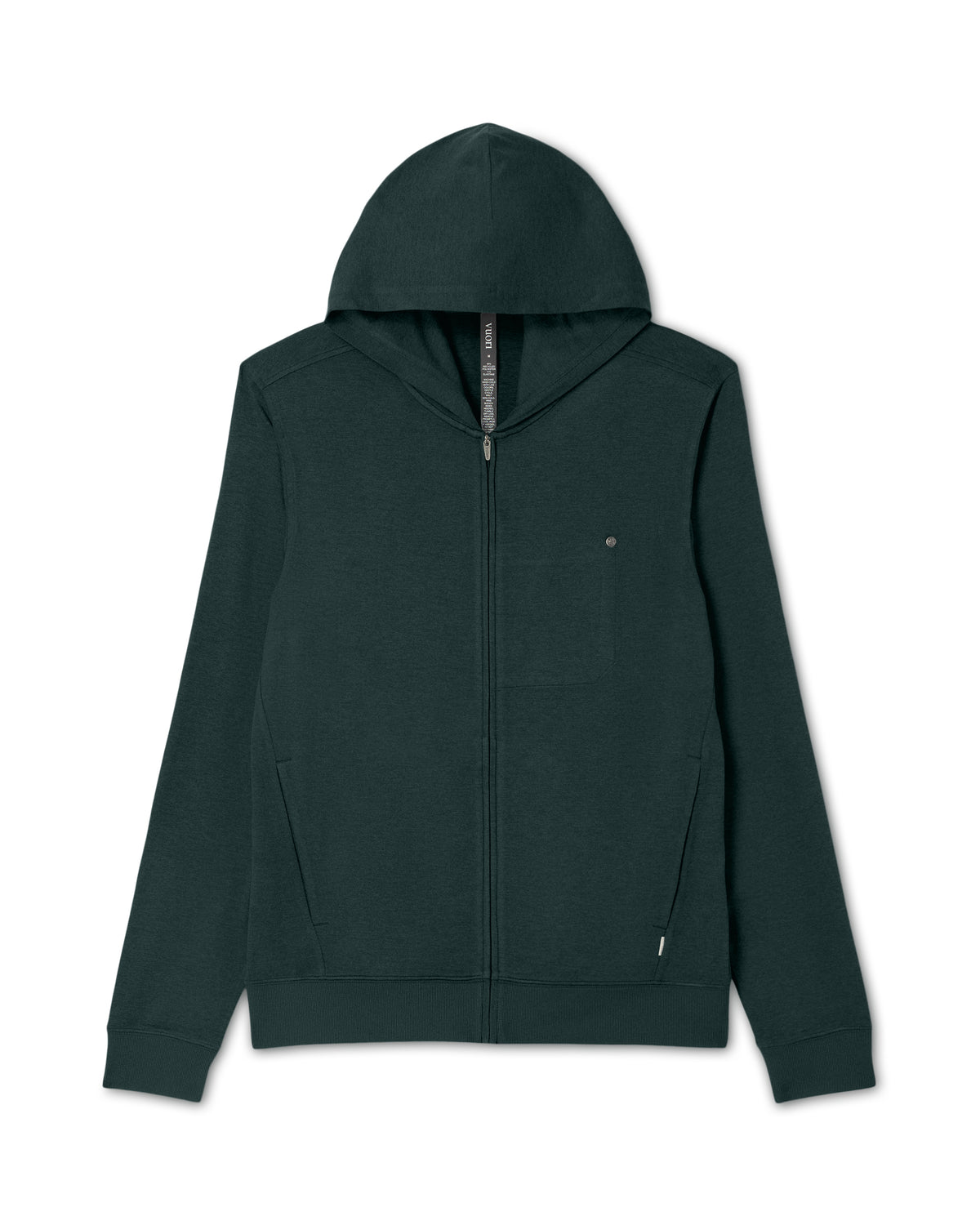Ponto Full Zip Hoodie Men's Spruce Heather Hoodie | Vuori