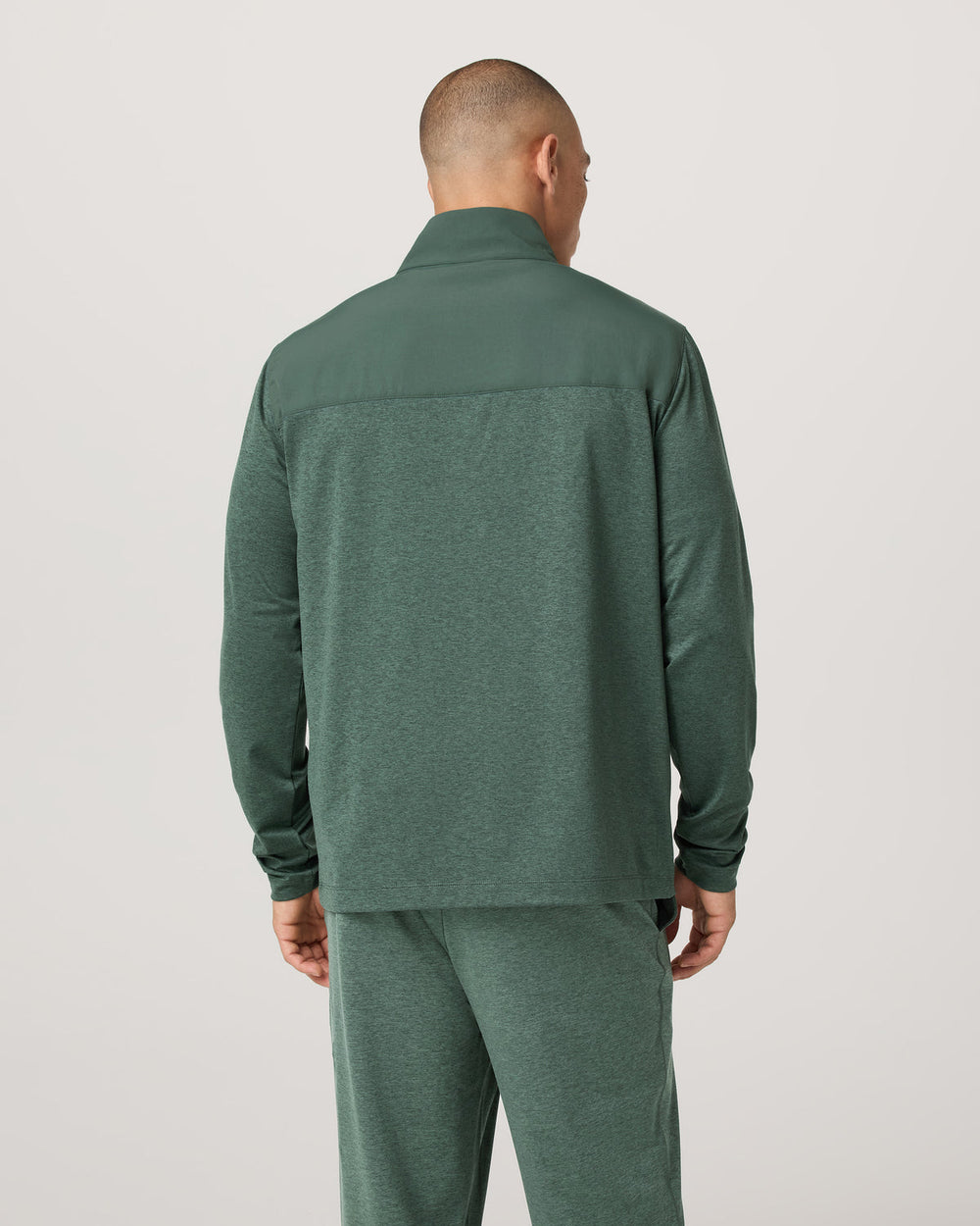 Men's Sunday Element Track Jacket Agate Green Heather | Vuori Sale